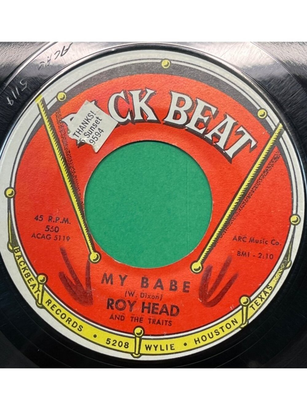 Roy Head and the Traits My Babe / Pain 45 Vinyl 60s Mod Rock Back Beat 560